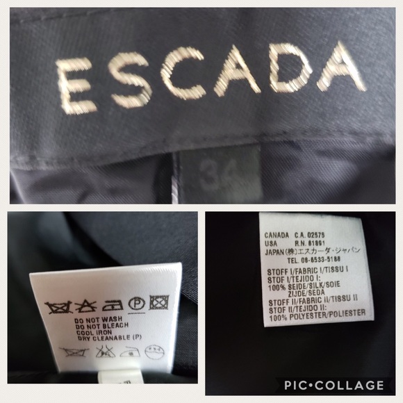 Escada Black Silk Sleeveless Dress Size 34 = Small - Picture 6 of 8